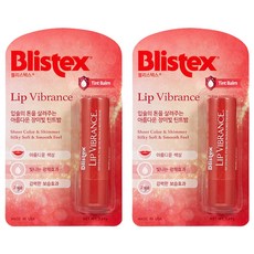 블리스텍스 립 바이브런스 립밤, 로즈레드, 3.69g, 2개