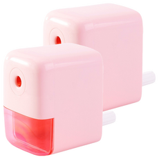 deLi 得力 彩色自動送筆旋轉手柄削鉛筆機 71158, 粉紅色, 2個