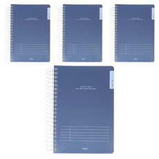 中型5號線圈筆記本, 4個, 隨機出貨