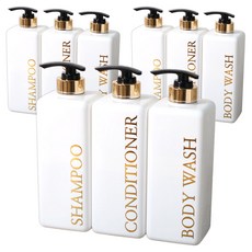 浪漫 Novaver 矩形浴室分配器 800 ml 3 件套, 白金, 3組