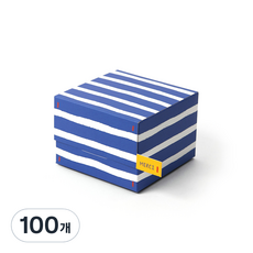 條紋標籤盒 S 10 x 10 x 7cm, 混色, 100個
