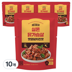 한끼통살 핫양념치킨맛 실온 닭가슴살, 100g, 10개