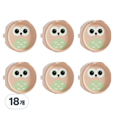 貓頭鷹插座安全蓋, 米色, 18個