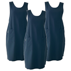 Hansday 韓國製防水長版開衩圍裙 - 海軍藍, 3件