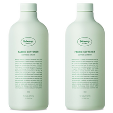 Bebesop 家用織物柔軟劑 棉花和奶油香氛, 2個, 1L