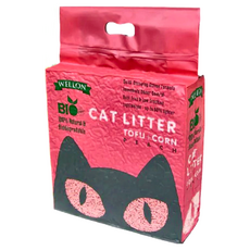 WELLON 威龍 BIO 細顆粒2.0 豆腐貓砂, 100%純天然豆腐與玉米製成, 水蜜桃, 2.5kg, 1包