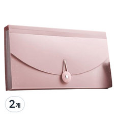 아스터 사무실 통장 영수증 정리함 바인더 아코디언파일, 핑크, 2개