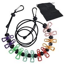 With J 便攜式曬衣繩 + 收納袋套組, 1套, 混色