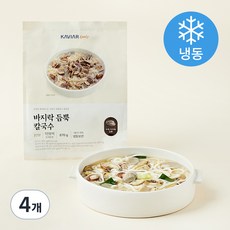 캐비아데일리 바지락 듬뿍 칼국수 2인분 (냉동), 870g, 4개