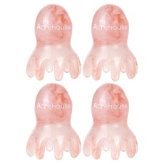 Acrehouse 章魚刮痧頭皮按摩器, 紅色, 4個