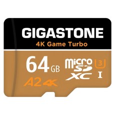 GIGASTONE 立達 MicroSDXC U3 A2 4K 記憶卡, 64GB, 1個