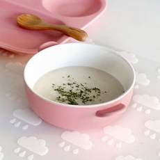 DOHO 孩童雙柄碗 M號, 霧面粉, 1入