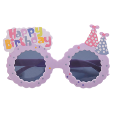 馬卡龍甜甜圈生日眼鏡 3歲以上適用, 紫色, 1個