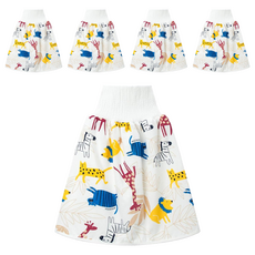 小綠豆居家百貨 日本竹纖維隔尿裙 柔軟透氣 高腰彈力防漏, 動物, M(36 x 17 cm), 5件