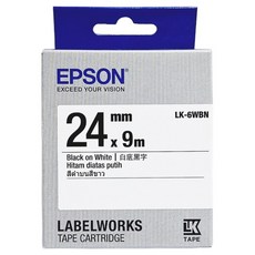 EPSON 標籤帶 24mm, LK-6WBN, 9m