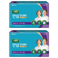 Depend 利清爽 男女通用安心內褲型頂級成人紙尿褲, 中型, 14入, 2個