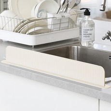 DALPAENGI LIVING 韓國製 Cuisine de Maman 矽膠水槽擋水板 加寬型 7cm, 1個, 奶油白