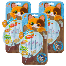 Catfeet 哈娜最愛好吃肉泥, 鮪魚 + Omega 3&6, 60g, 3袋