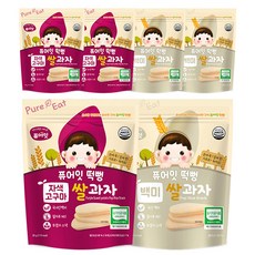 Pure Eat 風味米餅 2款 各3包組, 紫薯口味+白米口味, 1組