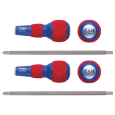 VESSEL Tools 球型握把電工兩用螺絲起子 220W-150K, 2個