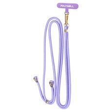 POLYWELL 寶利威爾 手機掛繩吊繩夾片組 PW15-T96-A362, 紫色, 1條