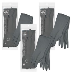 태화 컬러 고무장갑 양손세트, 그레이, 중(M), 3개