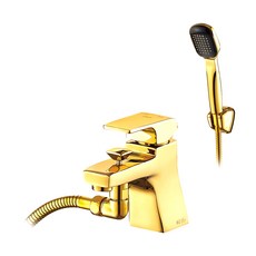 戴恩方形洗臉盆一孔淋浴龍頭真金DL407RG, 1個