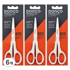 DORCO 多可樂客 Pro-Cut 82S 多用途文具剪刀, 白色, 6個