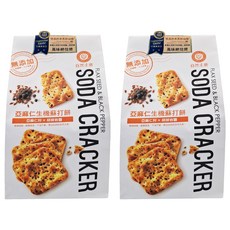 自然主意 亞麻仁籽胡椒岩鹽生機蘇打餅, 180g, 2包