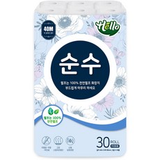 Hello 雙層捲筒衛生紙, 30捲, 1組