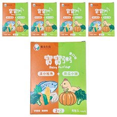 飯友生技 雙口味寶寶粥 滿分鮭魚 2包 + 南瓜小雞 2包, 滿分鮭魚, 南瓜小雞, 600g, 5盒