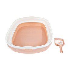 半封閉式貓砂盆，半封閉設計，清潔方便，橘粉色外觀，時尚可愛，家居百搭，寬敞空間，紫色/綠色/粉色, 橘粉色, 小, 1組