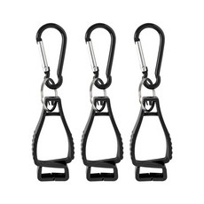 Starium 多用途萬用手套固定夾, 黑色, 3個