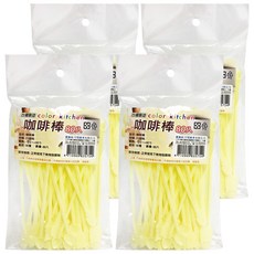橘之屋 咖啡棒 四種可愛圖案攪拌棒 輕巧便利, 80入, 4包