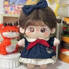 Mocadoll 鯨魚連身裙棉花娃衣4件組 20cm, 1套, 海軍藍