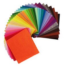 City Company不織布毛氈彩色大容量DIY製作不織布紙 非黏性, 混色, 40個