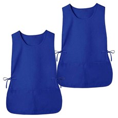 Allwaily 男女通用背心式無袖圍裙 TSP1516, 藍色, 2個