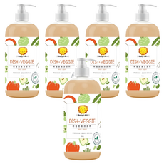 Baby Lion 獅子寶寶 碗盤蔬果清潔劑, 輕鬆洗淨不殘留, 環境友善, 有效去汙, 配方溫和不傷手, 700ml, 5瓶