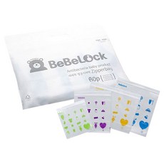 Bebelock 密封夾鏈袋4款組，80入，抗菌寶寶產品，多尺寸可選, 小 15 x 14cm + 中 22 x 20cm + 大 27 x 21cm + 特大 32 x 30cm, 80個, 1組