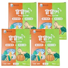 飯友生技 雙口味寶寶粥 滿分鮭魚 2包 + 南瓜小雞 2包, 滿分鮭魚, 南瓜小雞, 600g, 4盒