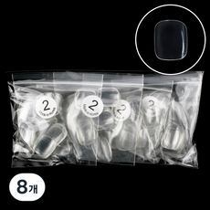 Lvia 腳指甲美甲貼 2號 50入, 透明, 8包