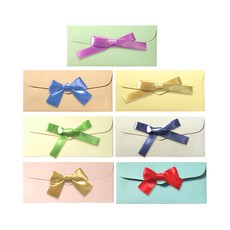 可愛的粉彩絲帶錢信封 7 件套, 混色, 1套