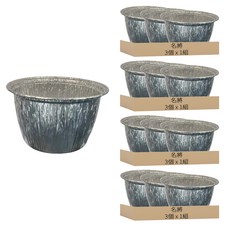 百貨King 1602鋁箔大圓碗公容器 鋁箔材質 適用於烘烤, 3個, 4組