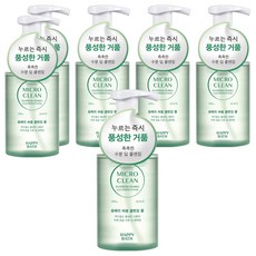 해피바스 마이크로 클린 솝베리 버블 클렌징폼, 6개, 300ml