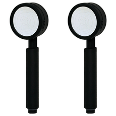 KOXINA 超大水壓霧面黑色淋浴噴頭, 2個