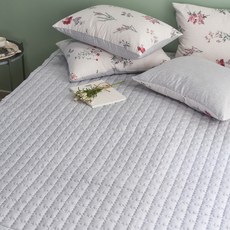 gBEDDING Holy條紋超細纖維絎縫薄床墊, 灰色