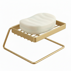 한봄누리 스텐 물빠짐 호텔식 비누받침, 골드, 1개