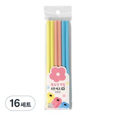 조선문방구 꽃모양 연필 6종 세트 HB, 혼합색상, 16세트