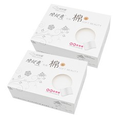 拭拭樂 悅拭美 化妝棉 160片, 點點凹凸表面 7x10cm 珍珠圓點設計, 2盒