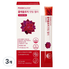 푸드올로지 콜레올로지 컷팅 젤리 10p, 250g, 3개 250g, 3개